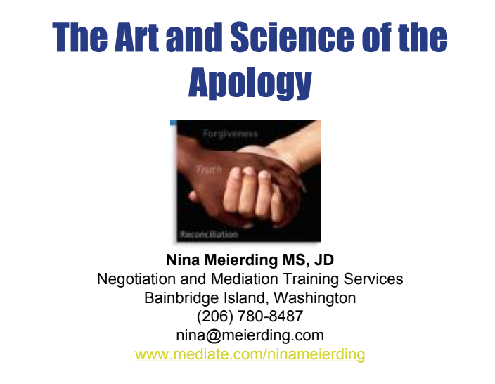 The art and science of apology presentation preview