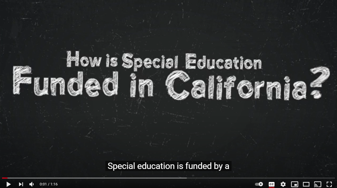 Thumbnail of video about how special education is funded in California, click to watch video